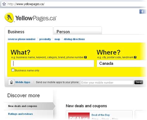411 yellow pages canada.